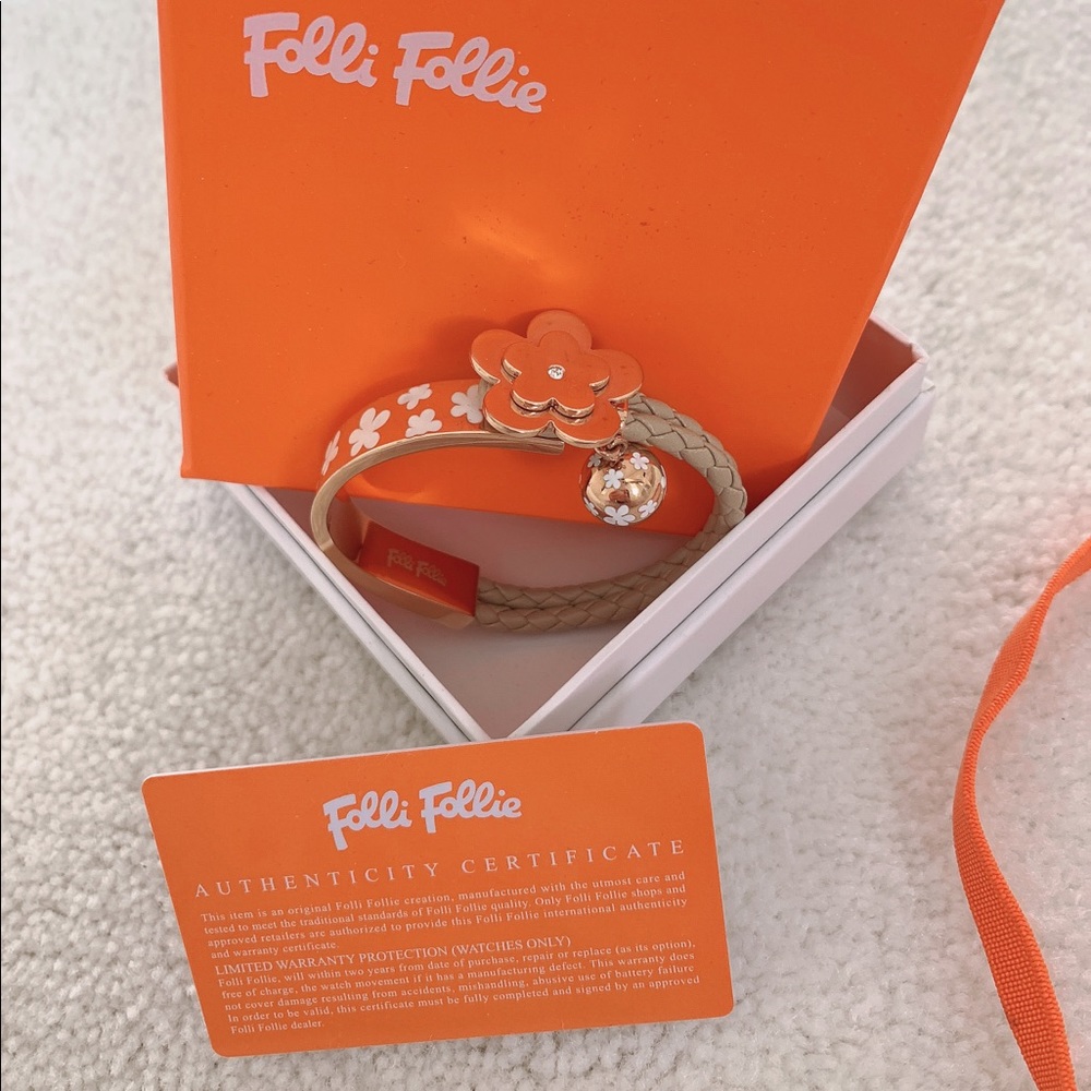 Folli Follie - Gold and leather Bracelet